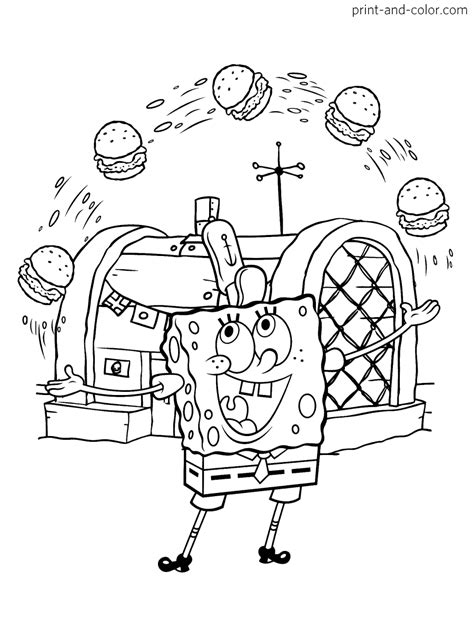 spongebob squarepants coloring pages | Print and Color.com