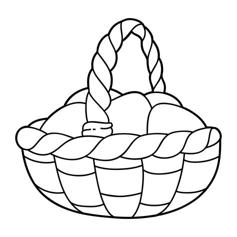 Premium Vector | Illustration of basket with eggs