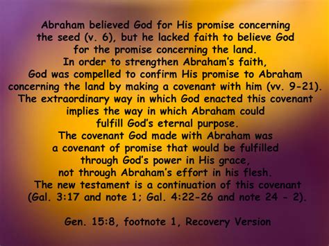 The Covenant God made with Abraham to Ensure he Believes God's Promise of the Land - A God-man ...