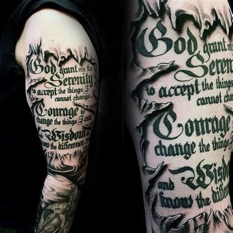 50 Serenity Prayer Tattoo Designs for Men [2023 Guide]