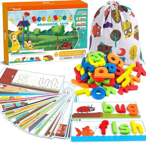 Buy KMUYSL See & Spell Learning Educational Toys and Gift for 2 3 4 5 6 Years Old Boys and Girls ...