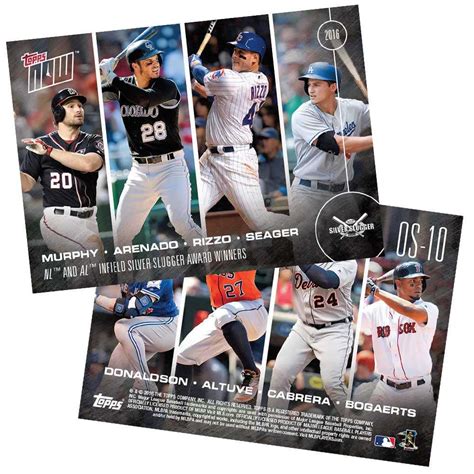 SILVER SLUGGER AWARD WINNERS - INFIELDERS - 11/10/16 TOPPS NOW® Card OS-10 - Print Run: 552