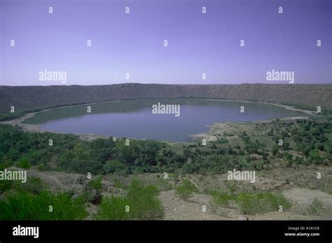 Lonar lake aerial hi-res stock photography and images - Alamy