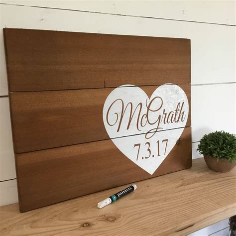 Rustic Wedding Guest Book Sign Wooden Wedding Guest Sign