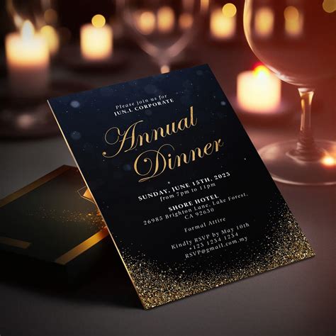 Editable Annual Company Party Invitation Corporate Invitation Template ...