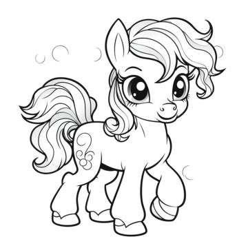 My Little Pony Clipart Black And White