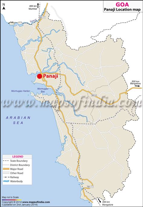 Where is Panaji Located in India | Panaji Location Map,Goa