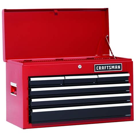 Craftsman Tool Box 26" 6 Drawer Heavy-Duty Top Chest Storage Organizer Red 113606 - Walmart.com