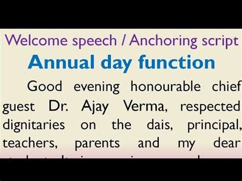 A Speech For Annual Day Function - Soalanrule