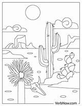 Free DESERT LANDSCAPE Coloring Pages For Download Printable PDF sketch template