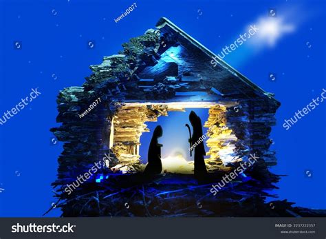 Christmas Nativity Scene Bethlehem Baby Jesus Stock Illustration 2237222357 | Shutterstock