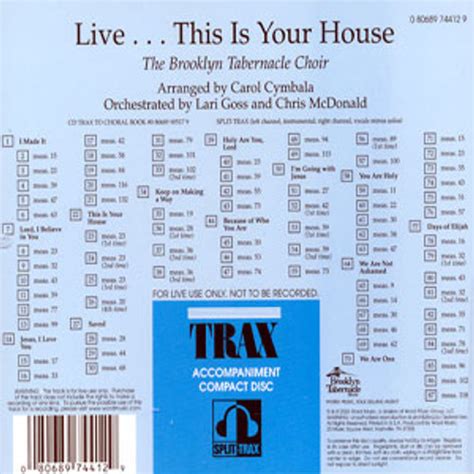 This Is Your House (Split Track CD) - The Brooklyn Tabernacle Online Store