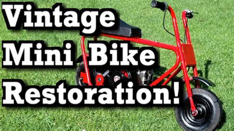 Vintage Mini Bike Restoration, Paint, Jackshaft and Built Briggs 5HP / Raptor 3 - YouTube