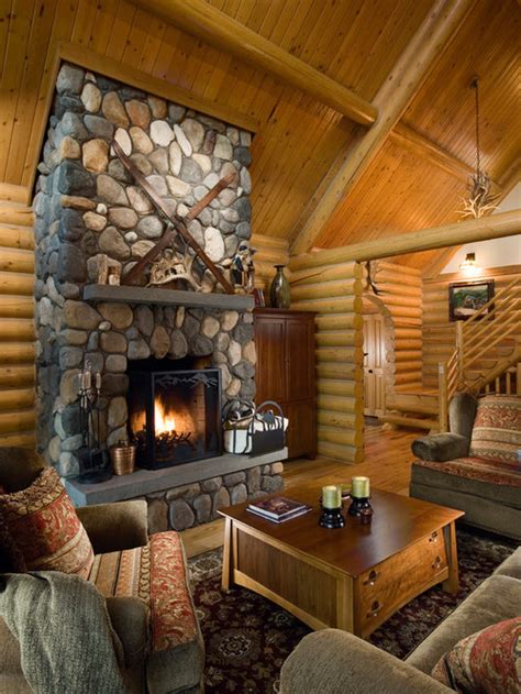 Ski Lodge Fireplace | Houzz