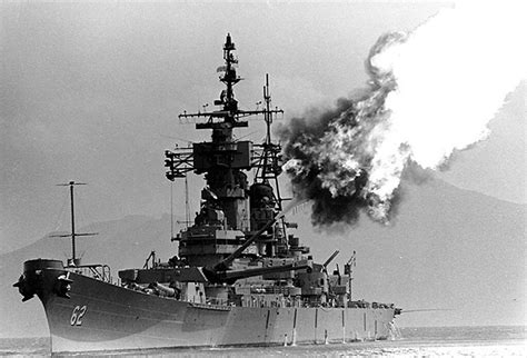 Vietnam War 1968 - Battleship USS New Jersey firing | Flickr