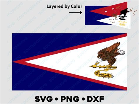 American Samoa Flag Svg Png Dxf Vector Graphic Design Digital - Etsy