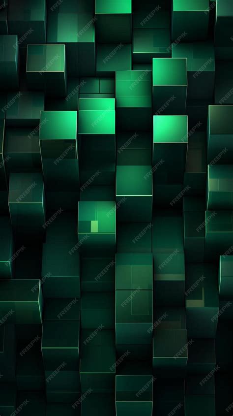 Premium AI Image | a green cube with a green background.