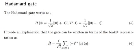 Solved Hadamard gate The Hadamard gate works as , | Chegg.com