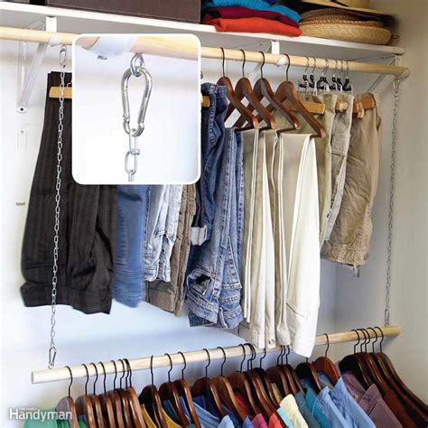 30 Best-Ever Storage Tips | Clothes rod, Closet hacks, Cheap closet