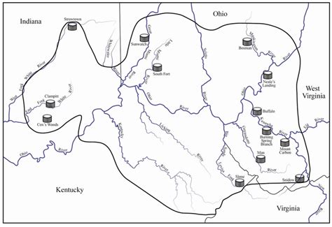 Fort Ancient Culture Area Map, including palisaded Fort Ancient... | Download Scientific Diagram