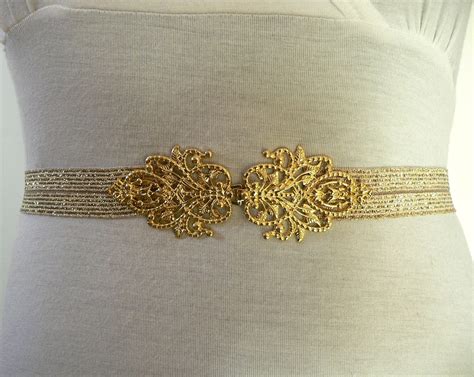 Golden Chic- Wedding or Special occasion BELT,Gold Elastic Belt ...