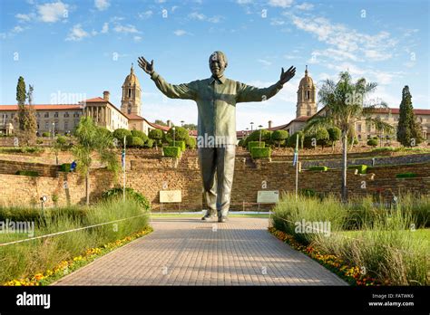 Mandela Statue by The Union Buildings on Meintjieskop, Pretoria, City of Tshwane Municipality ...