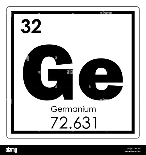 Germanium chemical element periodic table science symbol Stock Photo ...