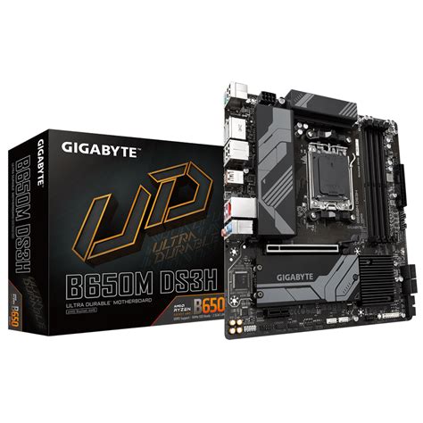 Placa Mãe Gigabyte B650M DS3H, Chipset B650, AMD AM5, MATX, DDR5 - Open Box