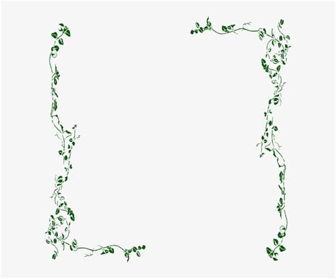 Ivy Vine Clip Art - Vine Border Png - 600x600 PNG Download - PNGkit