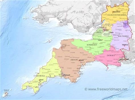 South West England map | England map, West map, Map