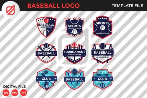 Baseball Logo Template V6 Graphic by illusatrian · Creative Fabrica