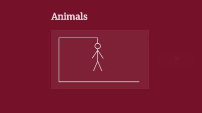 HANGMAN ANIMALS - Graj w hangman animals za darmo na Gombis.pl