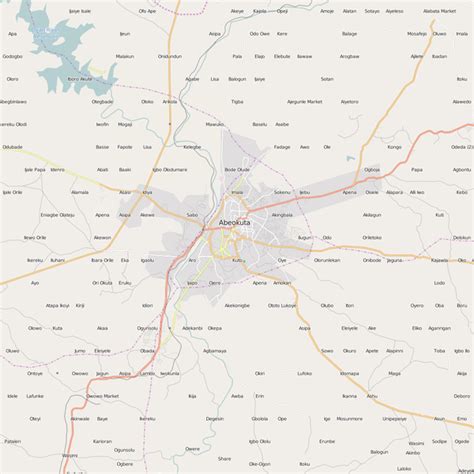 Editable City Map of Abeokuta – Map Illustrators