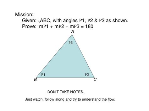 PPT - Triangle Angle Sum Theorem Proof PowerPoint Presentation, free ...