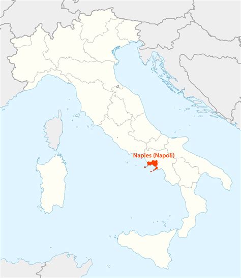 Location of Naples Map - MapSof.net