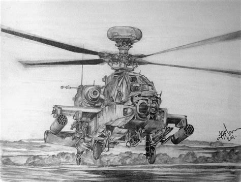 Boeing AH-64A Apache - USA | Military drawings, Military artwork, Pilots art