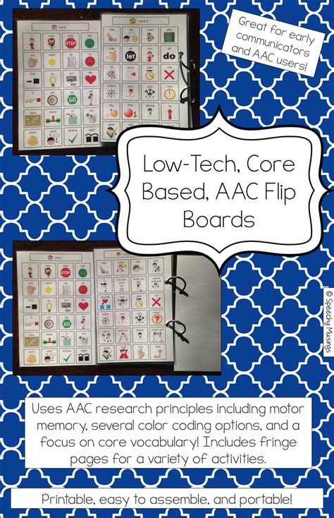 Low-Tech, Core Vocabulary Based, AAC Flip Boards | Speechy Musings