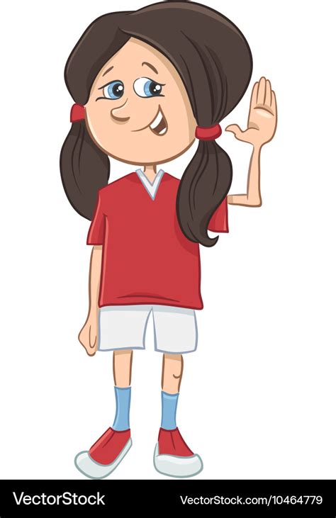 Teen girl cartoon character Royalty Free Vector Image