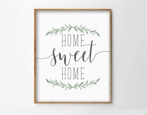 Home Sweet Home Print, Home Sweet Home Printable, Simple Typography ...