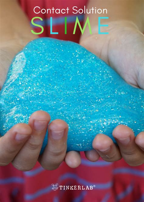 Easy Contact Solution Glitter Slime | TinkerLab