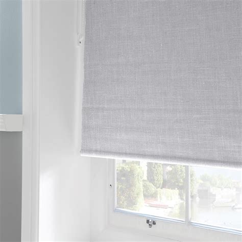 Dunelm Textured Polycotton Grey Linen 153x163cm Blackout Roller Blind | Roller blinds, Blinds ...