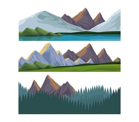 Premium Vector | Elements of landscape