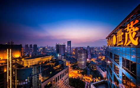 Wallpaper : sunset, city, cityscape, night, China, reflection, skyline ...