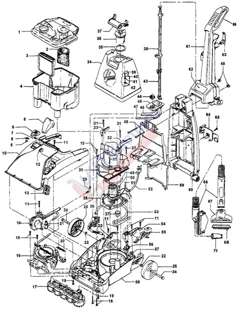 Hoover F5858 SteamVac Upright Extractor Parts | USA Vacuum