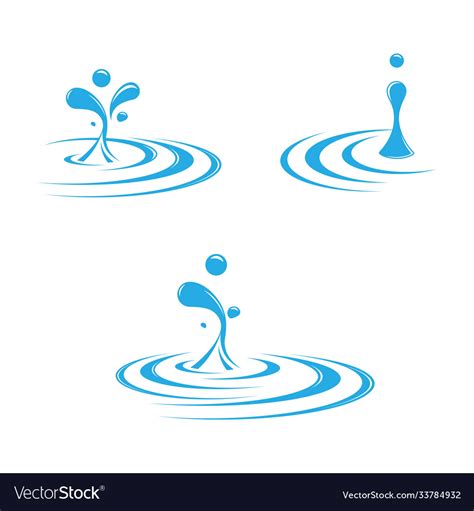 Water splash icon Royalty Free Vector Image - VectorStock