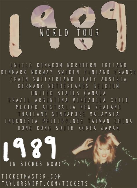 Taylor Swift 1989 Tour Poster | A poster I did for (what I'm… | Flickr