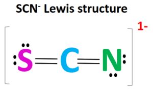 SCN- lewis structure, molecular geometry, bond angle, hybridization