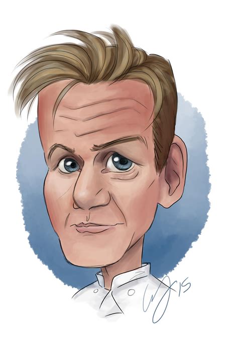 Celebrity Caricature: Gordon Ramsay by Lily-the-Animator on DeviantArt