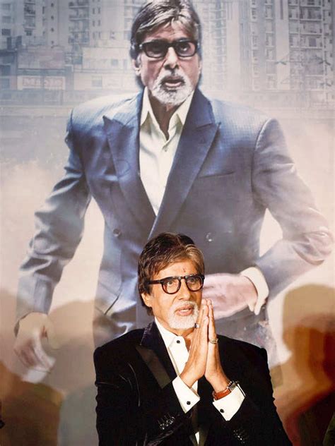 Amitabh Bachchan at the release of a poster for his upcoming television show 'Yudh' in New Delhi ...