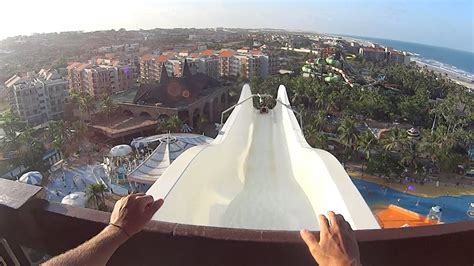 65 mph Insano Water Slide at Beach Park - YouTube